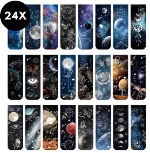 Magnetische boekenleggers met universum - 24 stuks