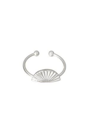 Schelpen ring - Zilverkleurig - Stainless steel