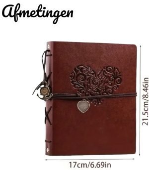 Fotoalbum met hart - Kunstleren fotoboek - Bruin