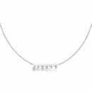 Ketting met confetti - Roestvrij staal - Zilverkleurig