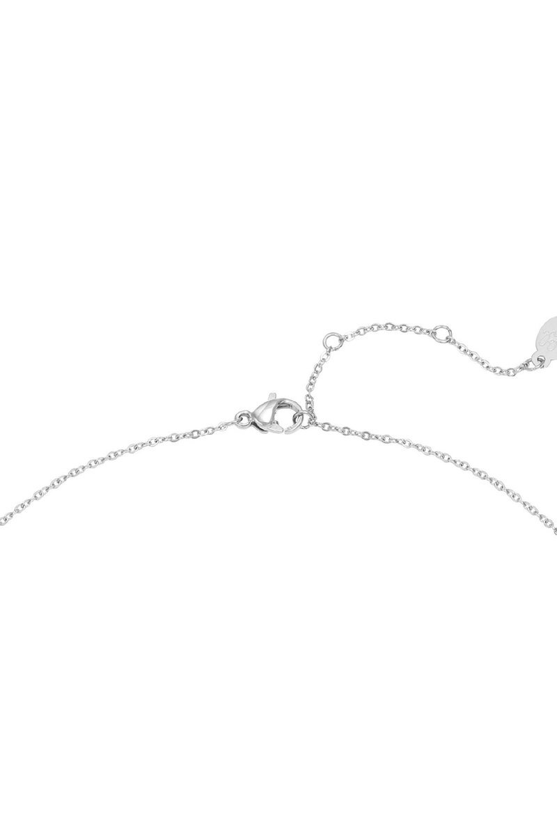 Ketting met confetti - Roestvrij staal - Zilverkleurig 4 Ketting met confetti - Roestvrij staal - Zilverkleurig - Sluiting