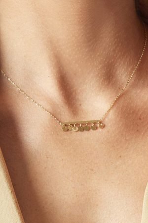 Ketting met confetti - Roestvrij staal - Zilverkleurig