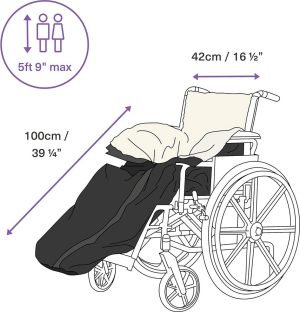 Rolstoeldeken waterdicht - Fleece gevoerd beenkleed - Winddicht