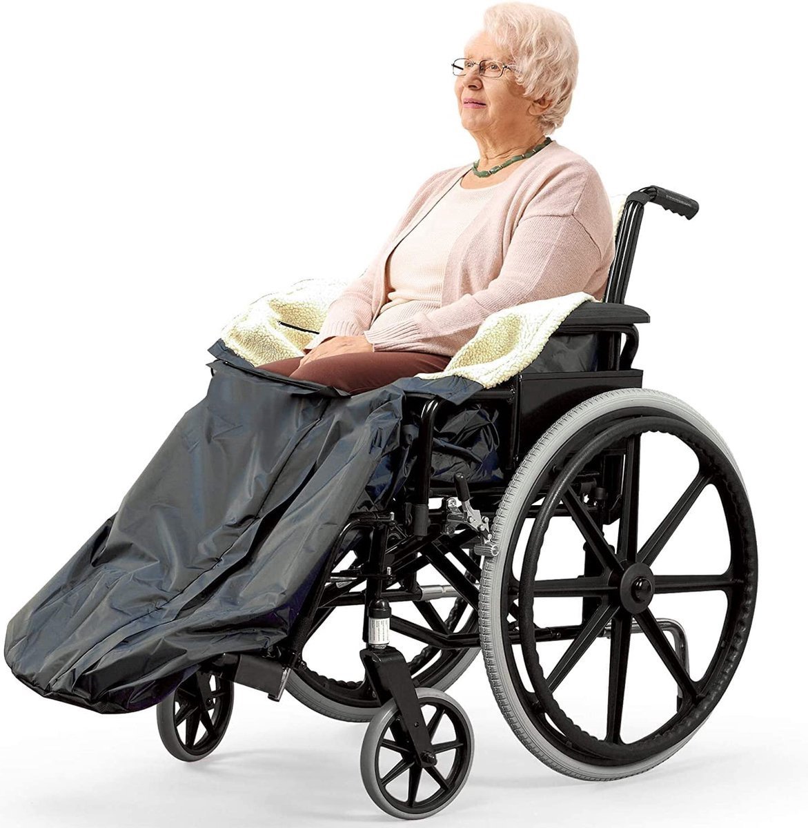 Rolstoeldeken waterdicht - Fleece gevoerd beenkleed - Winddicht 5 Rolstoeldeken - Waterdicht - Beenkleed - Voetenzak - Model
