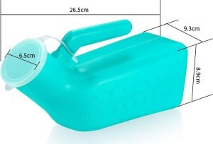 Urinefles voor mannen - Urinaal met handvat en dop - Groen - 2 stuks