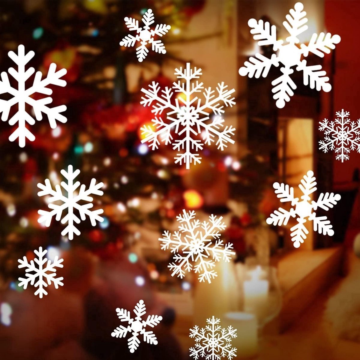 Zelfklevende raamstickers - Sneeuwvlokken - Kerst