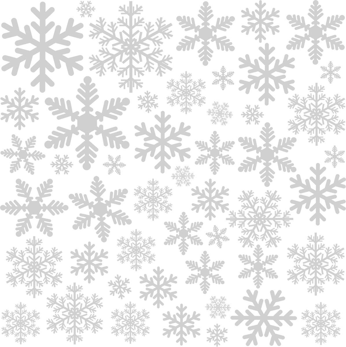 Zelfklevende raamstickers - Sneeuwvlokken - Kerst