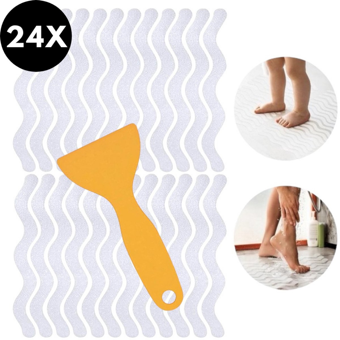 Zelfklevende antislip stickers - Douche, bad en vloeren