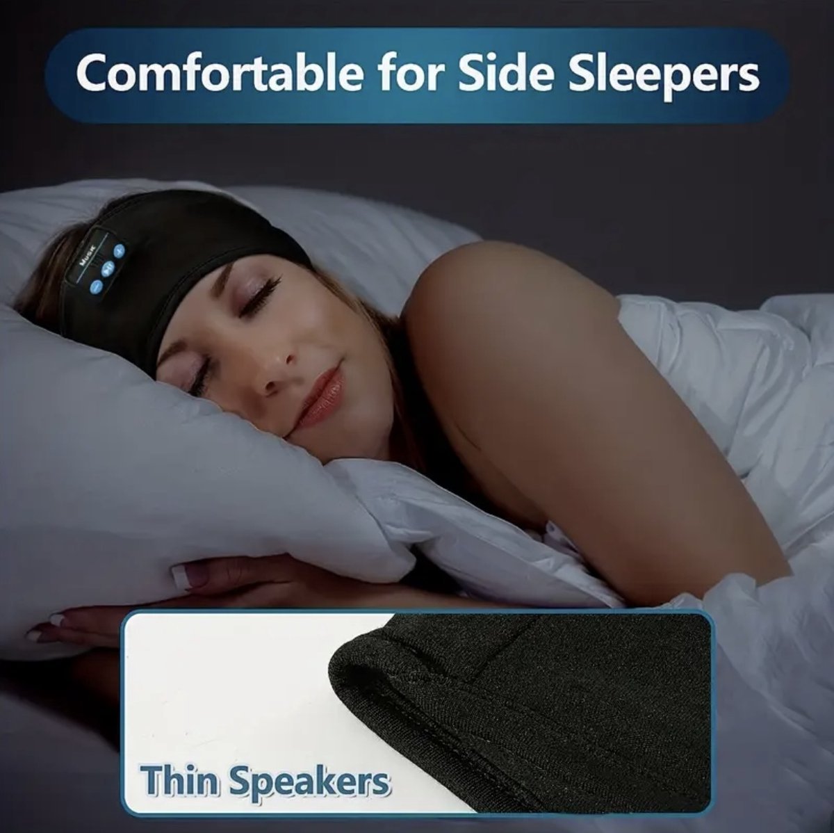 Bluetooth slaapmasker met muziek - 100% verduisterend