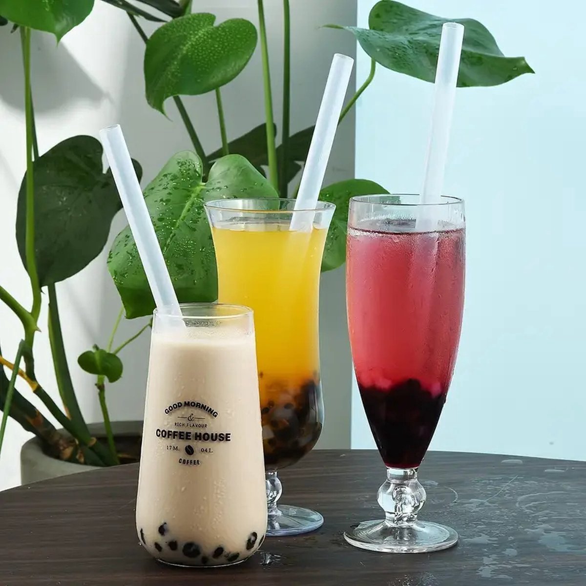 Bubble tea rietjes - Boba rietjes voor dikke smoothies - 8 stuks