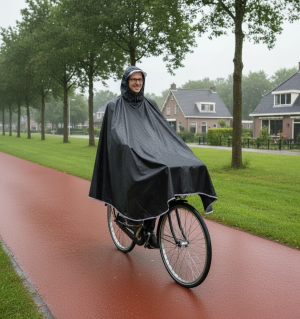 Regenponcho - Fiets regenjas capuchon - 100% Waterdicht - Fietsponcho