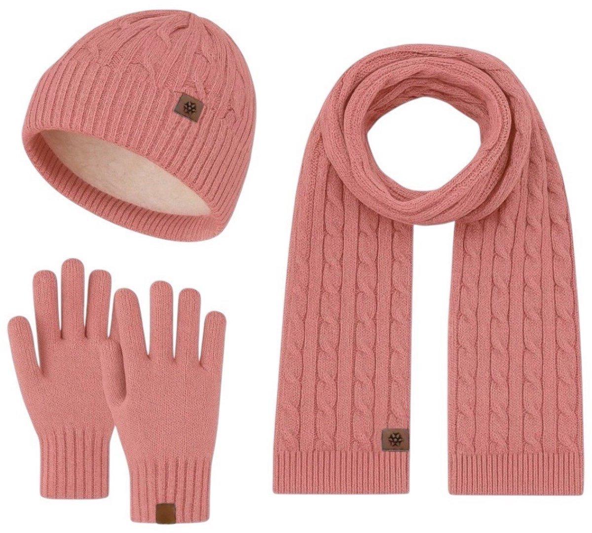 Winterset Heren en Dames - Muts, Sjaal en Handschoenen 7 Winterset Unisex - Muts, sjaal en handschoenen - Roze