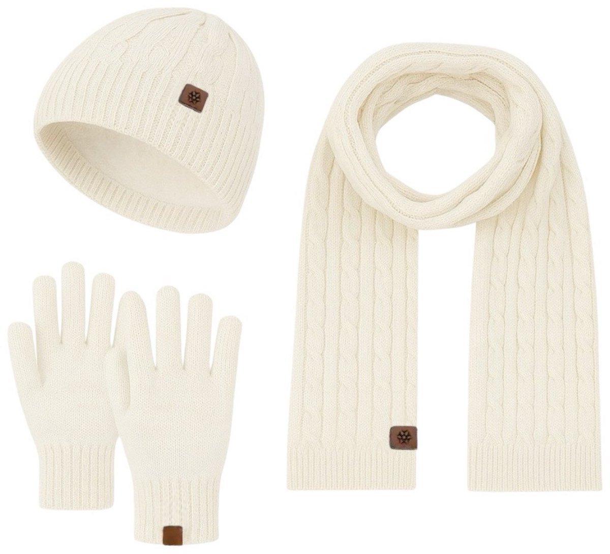 Winterset Heren en Dames - Muts, Sjaal en Handschoenen 8 Winterset Unisex - Muts, sjaal en handschoenen - Wit