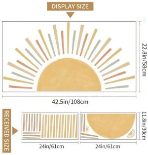 Muursticker zon - Wanddecoratie voor babykamer en kinderkamer