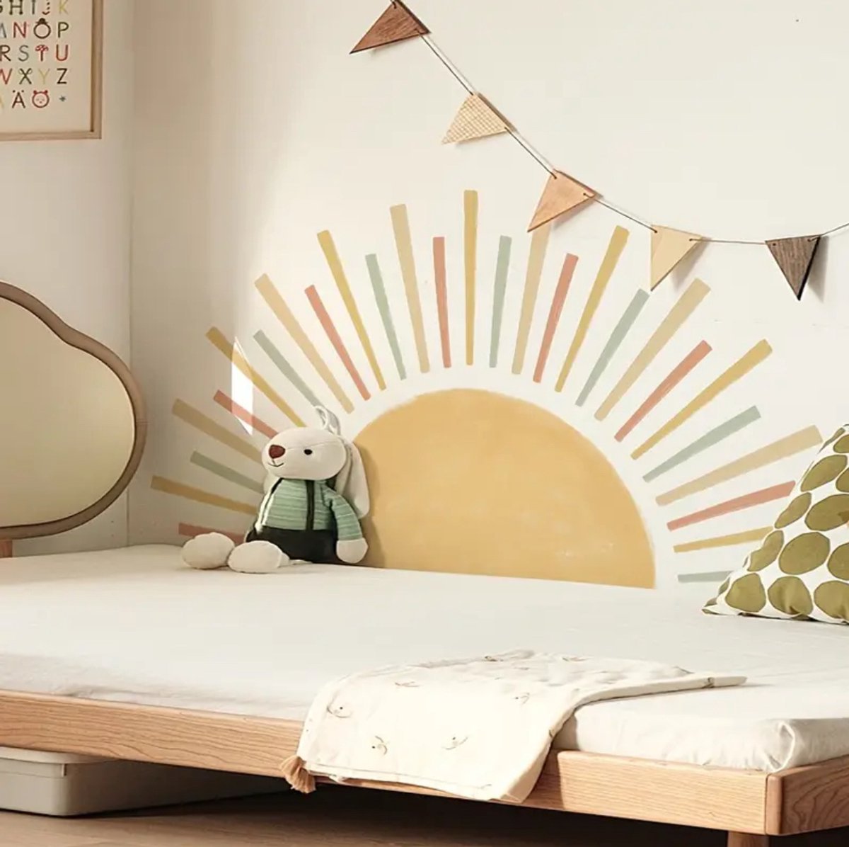 Muursticker zon - Wanddecoratie voor babykamer en kinderkamer