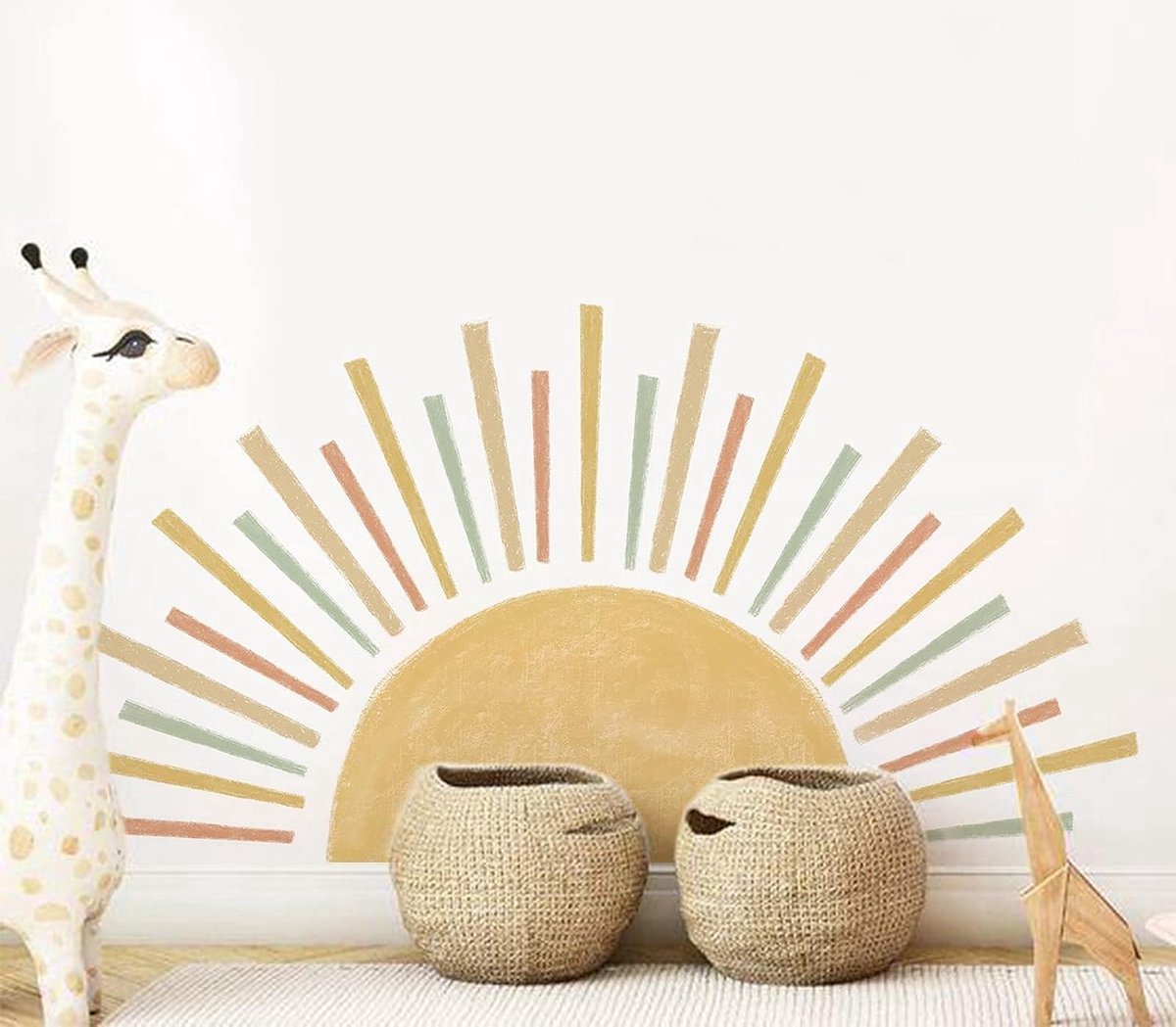Muursticker zon - Wanddecoratie voor babykamer en kinderkamer 7 Muursticker zon - Wanddecoratie voor baby- en kinderkamer - Rol