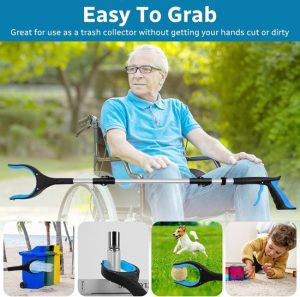 Draaibare grijper - Opvouwbare grijptang - Afvalgrijper - Blauw