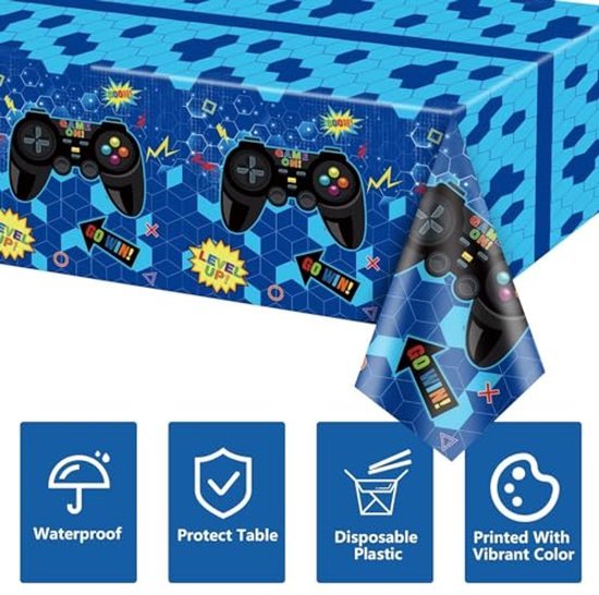 Tafelkleed Gaming - Wegwerp tafellaken - 130 x 220 cm