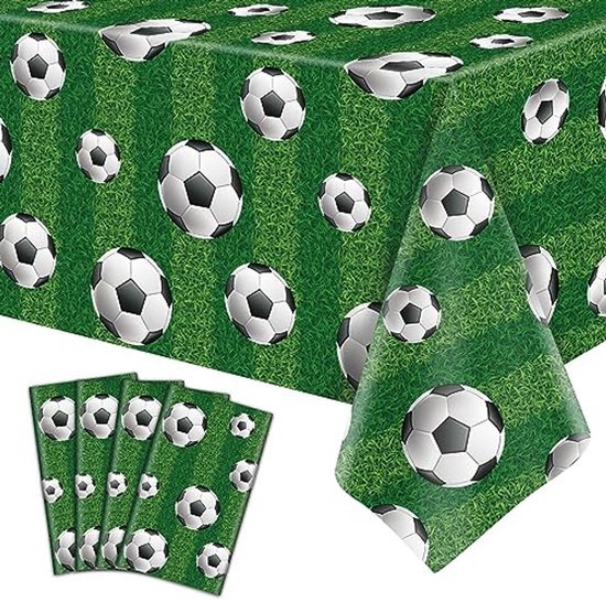 Tafelkleed voetballen - Wegwerp tafellaken - 130 x 220 cm