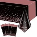 Tafelkleed Luxe - Wegwerp tafellaken - 130 x 220 cm - Roze/zwart