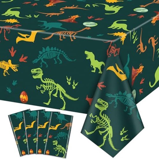 Tafelkleed Dinosaurus - Wegwerp tafellaken - 130 x 220 cm