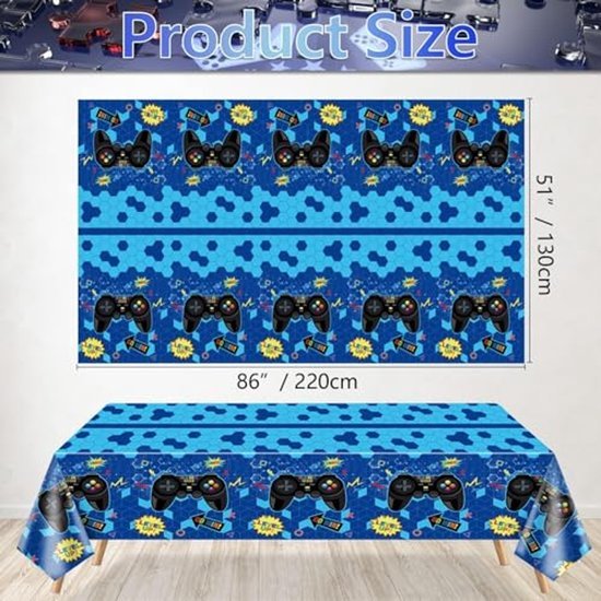 Tafelkleed Gaming - Wegwerp tafellaken - 130 x 220 cm