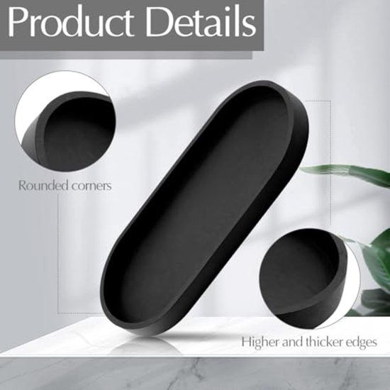 Siliconen zeephouders - Handzeep zeepbakjes - Antislip - 2 stuks - Zwart