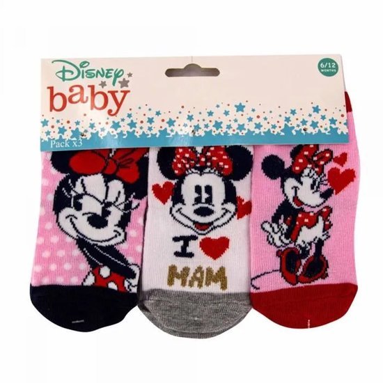 Disney Minnie Mouse Baby Sokjes - 0/6 maanden - Roze