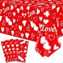 Tafelkleed love - Wegwerp tafellaken liefde - 130 x 220 cm