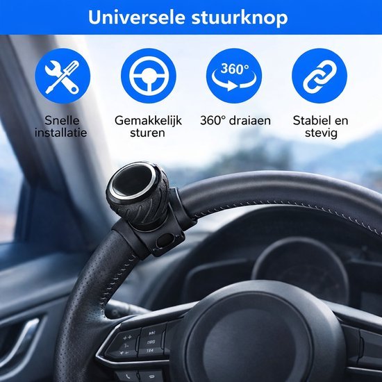 Stuurknop - Draaiknop voor stuur - Stuurwiel hulp - Antislip