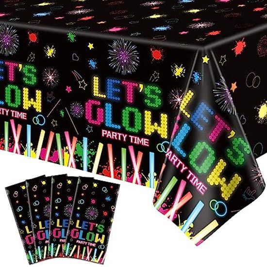 Tafelkleed Lets Glow - Wegwerp tafellaken - 130 x 220 cm
