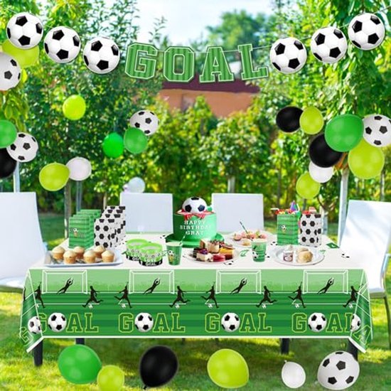 Tafelkleed voetbal - Wegwerp tafellaken - 130 x 220 cm