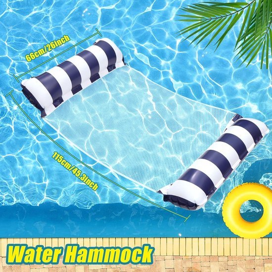 Luchtbedden opblaasbaar zwembad - Waterhangmat - 2 stuks