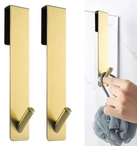 Douchehaken - Roestvrij stalen handdoekhouders - Douchewand - Goud