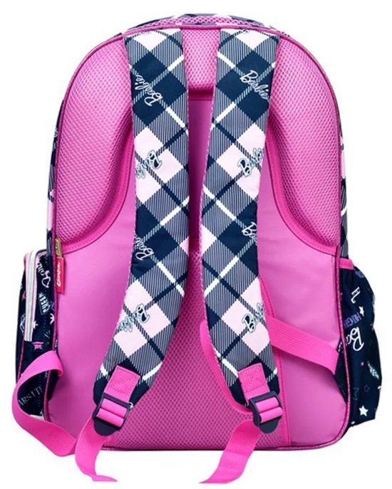 Barbie rugzak met glitters - Schooltas voor meisjes - Roze/zwart