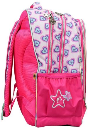 Barbie rugzak met hartjes - Schooltas - Roze/blauw
