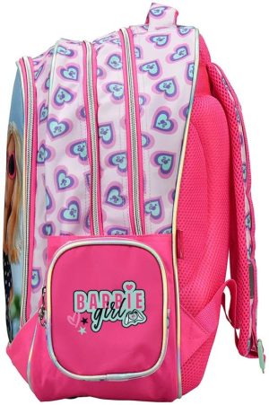 Barbie rugzak met hartjes - Schooltas - Roze/blauw